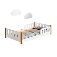 Cama Montessoriana Infantil Com Grade de Proteção Camila Branco Com 2 Luminárias - Divaloto - 2