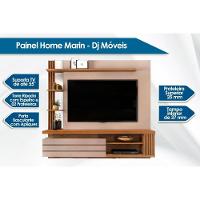 Painel Quarto P- Tv Até 55 Pol Marin C- 1 Porta E Torre Ripada 160x153cm Off White-freijó - Dj Móveis - 2