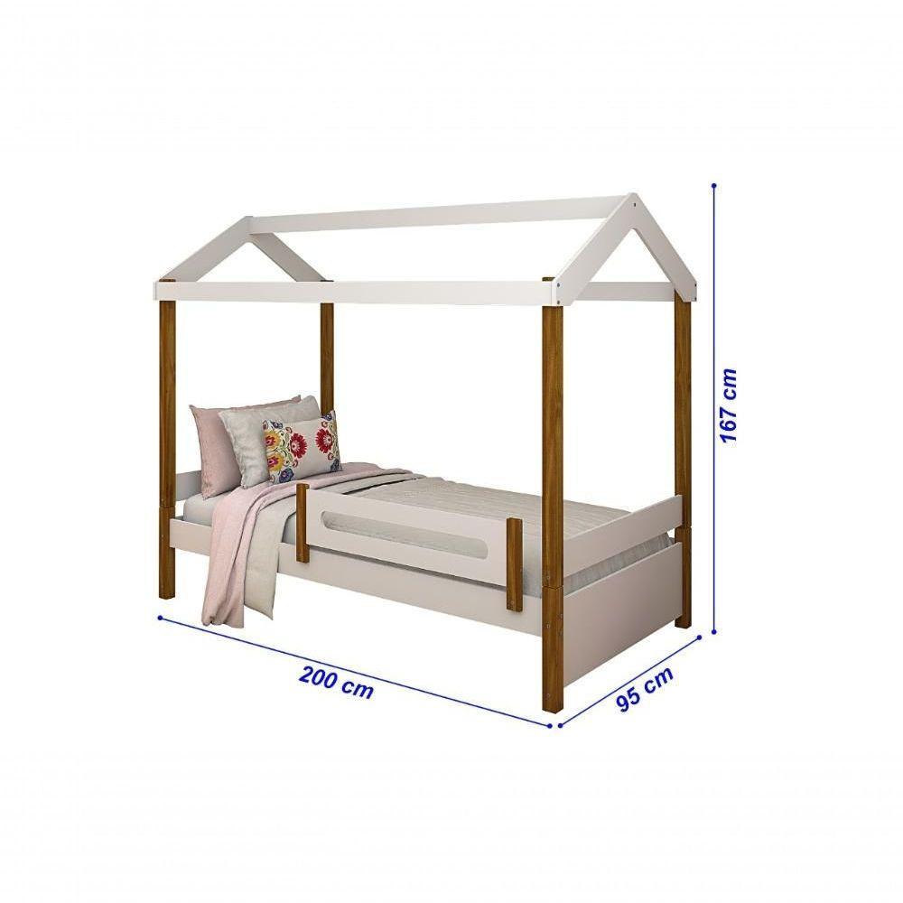 Cama Casa Eliz Branca Com Colchão - Divaloto - 2