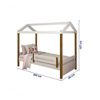 Cama Casa Eliz Branca Com Colchão - Divaloto - 2