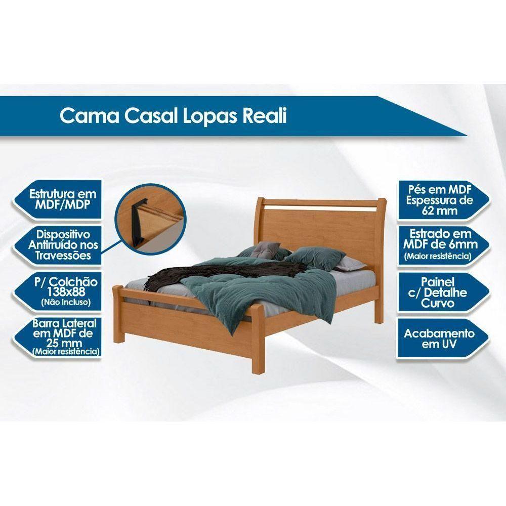 Cama De Casal Reali Rovere-amêndoa - Lopas - 6