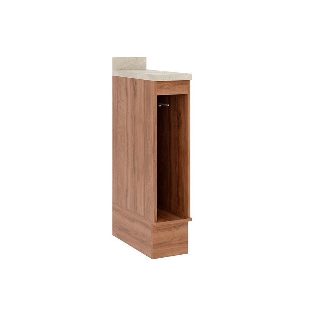 Balcão De Cozinha Com Tampo Bella 2612 Com Porta Toalha 20cm Branco - 1