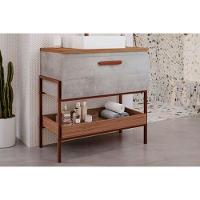 Gabinete De Banheiro Balcão Portinari 1 Porta C-cuba 80cm Cimento-freijo - Mgm - 1