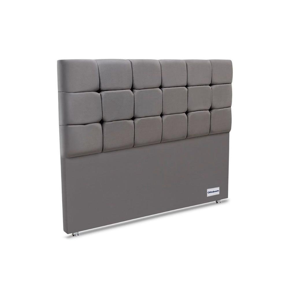 Cabeceira Cama Box Estofada Piave Linho Queen - Linho Cinza - Ortobom - 1