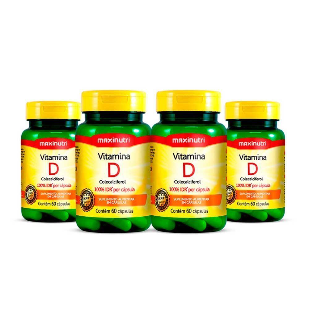 Kit 04 Vitamina D 100% Idr Maxinutri 60 Capsulas - 1