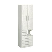 Guarda-roupa De 2 Portas Com Mesa De Cabeceira 1224 Esquerdo Carvalho Claro - 1