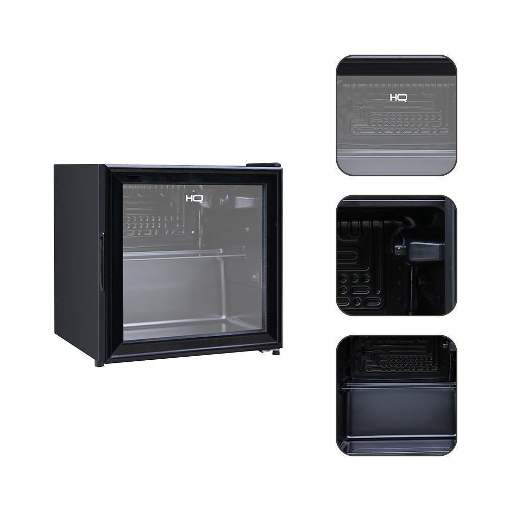Frigobar Expositor Vertical HQ Vidro Duplo 50 Litros Preto HQ-50FBPV 220V - 3