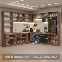 Armário De Cozinha Completa 549cm Rustic/preto Glamy Madesa 01 Rustic/preto - 5