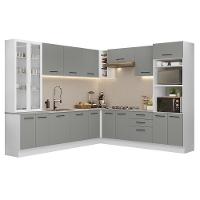 Armário De Cozinha Completa 549cm Branco/cinza Agata Madesa 01 Branco/cinza - 2