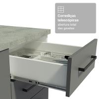 Armário De Cozinha Completa 549cm Branco/cinza Agata Madesa 01 Branco/cinza - 7