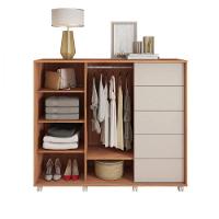 Cômoda Pegasus 5 Gavetas 2 Portas Freijo Off White Caemmun Freijo Com Off White - 3