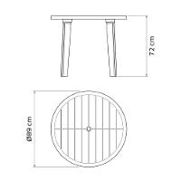 Mesa Tramontina Cassino 90 Cm Em Polipropileno Areia - 3