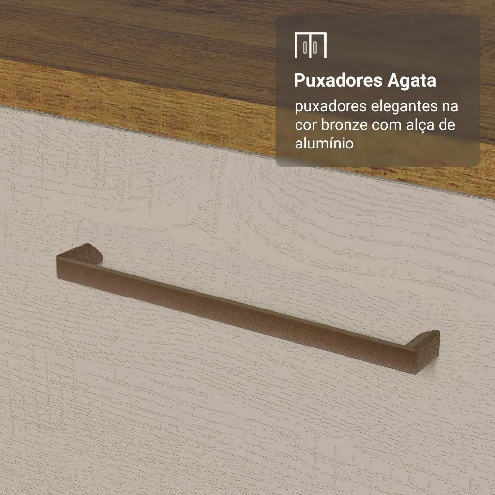 Armário De Cozinha Completa 549cm Rustic/crema Agata Madesa 01 Rustic/crema - 6