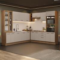 Armário De Cozinha Completa 549cm Rustic/crema Agata Madesa 01 Rustic/crema - 1