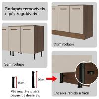 Armário De Cozinha Completa 549cm Rustic/crema Agata Madesa 01 Rustic/crema - 10