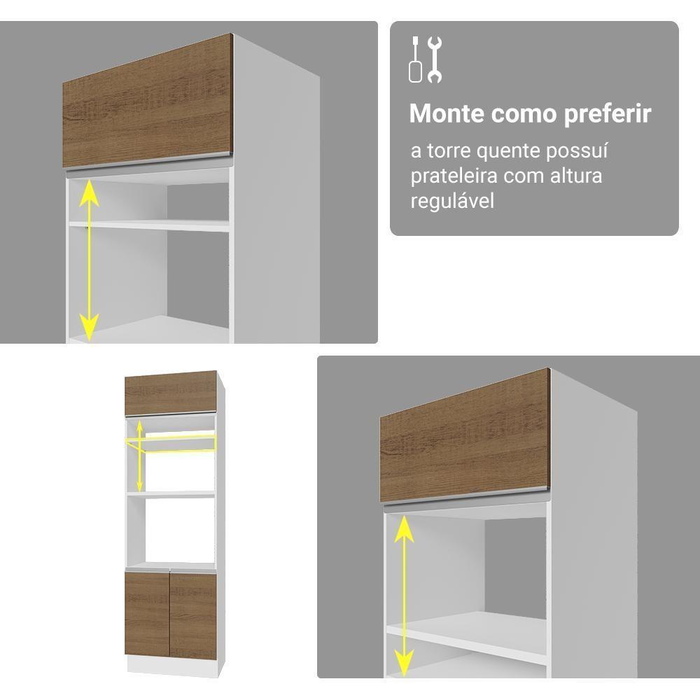 Armário De Cozinha Completa 549cm Branco/rustic Glamy Madesa 01 Branco/rustic - 9