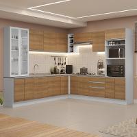 Armário De Cozinha Completa 549cm Branco/rustic Glamy Madesa 01 Branco/rustic - 1