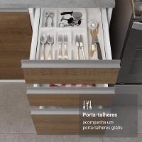 Armário De Cozinha Completa 549cm Branco/rustic Glamy Madesa 01 Branco/rustic - 8