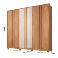 Conjunto Guarda Roupa Casal E Cômoda Freijo Off White Caemmu Freijo Com Off White - 8