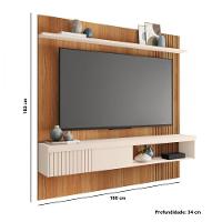 Painel Jade Para Tv Até 65 Polegada Freijo Off White Caemmun Freijo Com Off White - 4
