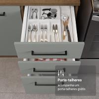 Armário De Cozinha Completa 549cm Rustic/cinza Agata Madesa 01 Rustic/cinza - 2
