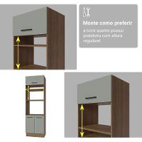 Armário De Cozinha Completa 549cm Rustic/cinza Agata Madesa 01 Rustic/cinza - 3