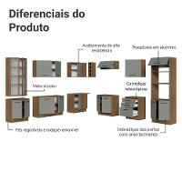 Armário De Cozinha Completa 549cm Rustic/cinza Agata Madesa 01 Rustic/cinza - 7