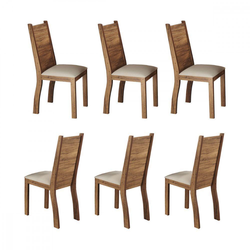 Conjunto 6 Cadeiras Napoli Imbuia Tecido Veludo Pastel Viero Imbuia / Pastel - 1