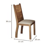 Conjunto 6 Cadeiras Napoli Imbuia Tecido Veludo Pastel Viero Imbuia / Pastel - 2