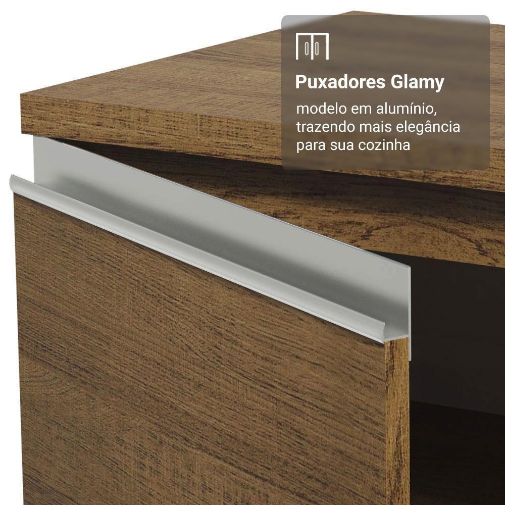 Armário De Cozinha Completa 549cm Rustic Glamy Madesa 01 Rustic - 1