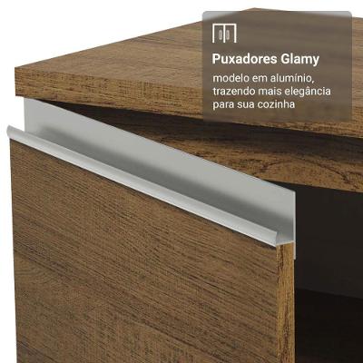 Armário De Cozinha Completa 549cm Rustic Glamy Madesa 01 Rustic