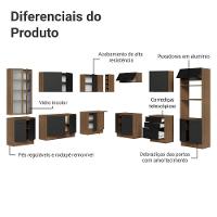 Armário De Cozinha Completa 549cm Rustic/preto Agata Madesa 01 Rustic/preto - 6