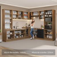 Armário De Cozinha Completa 549cm Rustic/preto Agata Madesa 01 Rustic/preto - 7