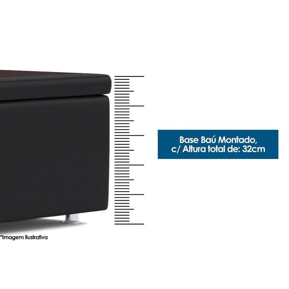 Cama Box Baú Universal Solteiro Physical Tecido Nero (88x188x25) - Ortobom - 5