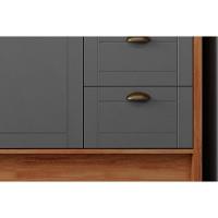 Balcão De Cozinha Modulado Com Tampo Bella 2608 Com 2 Portas E 3 Gavetas 120cm Branco - 3