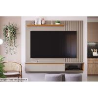 Painel Quarto P- Tv Até 60 Pol Panamá Plus Ripado C- 1 Porta E Nicho 162x157cm Off White-nature - Permóbili - 5