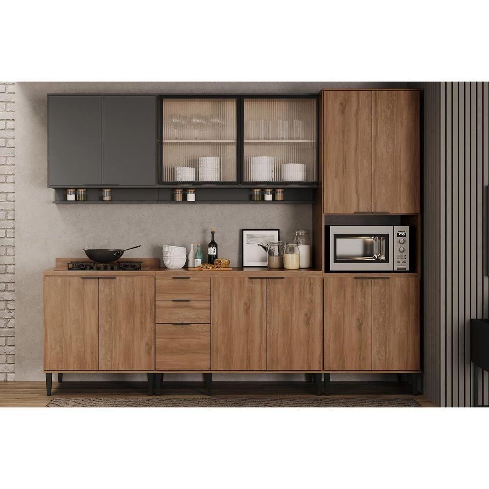 Balcão De Cozinha Modulado Alpha 2507 2 Portas Com Tampo 80cm Branco - 4