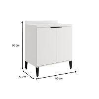 Balcão De Cozinha Modulado Alpha 2507 2 Portas Com Tampo 80cm Branco - 3