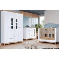 Cômoda Bebê Aconchego C- 1 Porta E 4 Gavetas Branco-jequitiba - Henn - 4