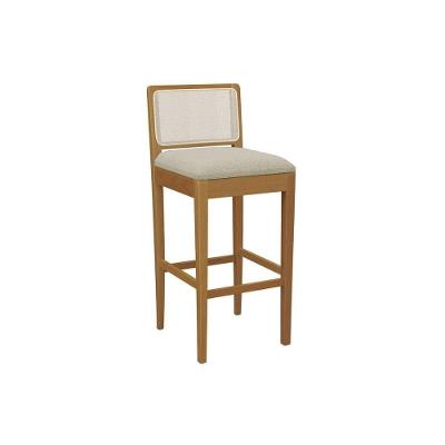 Banqueta De Cozinha Sara Madeira Maciça 1bmm005ca 1 Un Carvalho Bouclê Bege Tela Bege