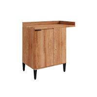 Balcão De Cozinha Modulado Alpha 2508 Canto Reto Com 1 Porta Com Tampo 94cm Freijó - 1