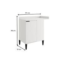 Balcão De Cozinha Modulado Alpha 2508 Canto Reto Com 1 Porta Com Tampo 94cm Freijó - 2