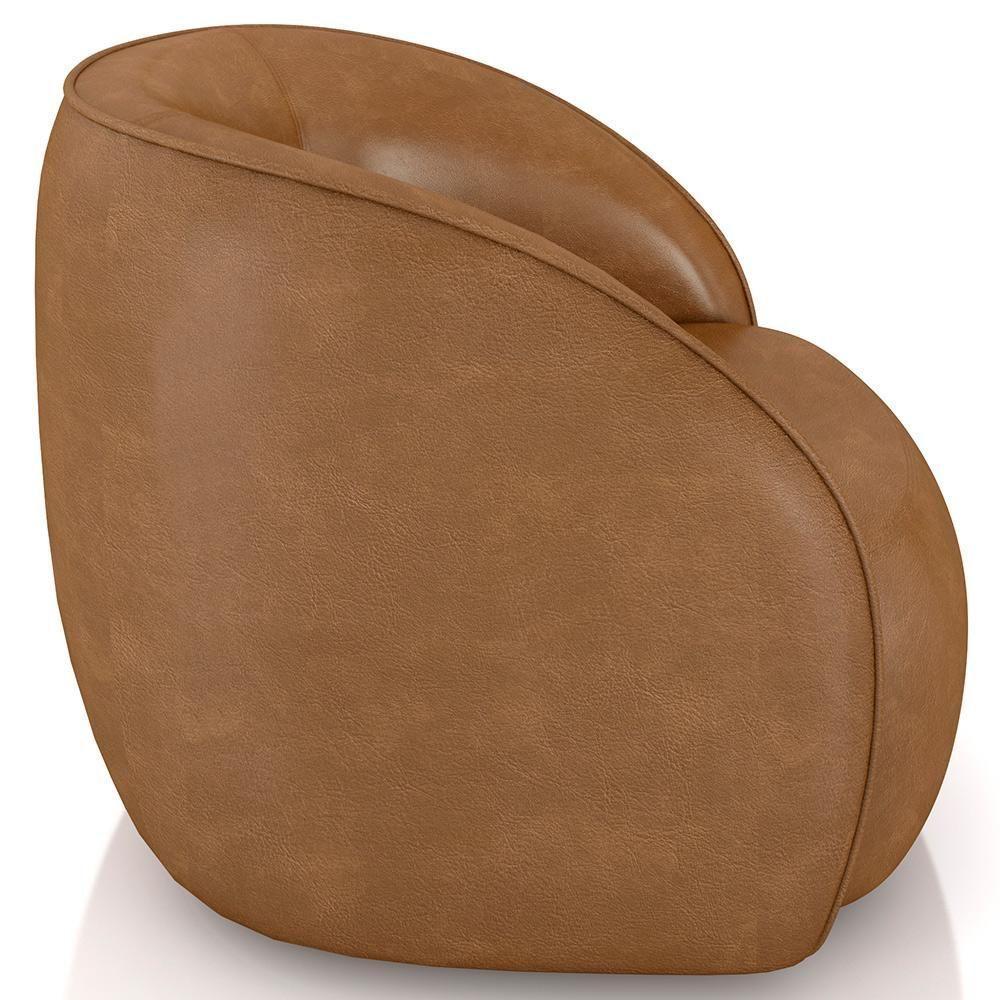 Kit Sofá 4 Lugares Eron 288cm Com Poltrona Giratória Angelina M03 Couríssimo Whisky - Lyam - 10