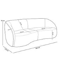 Kit Sofá 4 Lugares Eron 288cm Com Poltrona Giratória Angelina M03 Couríssimo Whisky - Lyam - 7