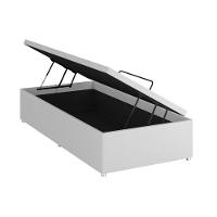 Cama Box Baú Universal Solteiro Physical Tecido White (88x188x25) - Ortobom - 1