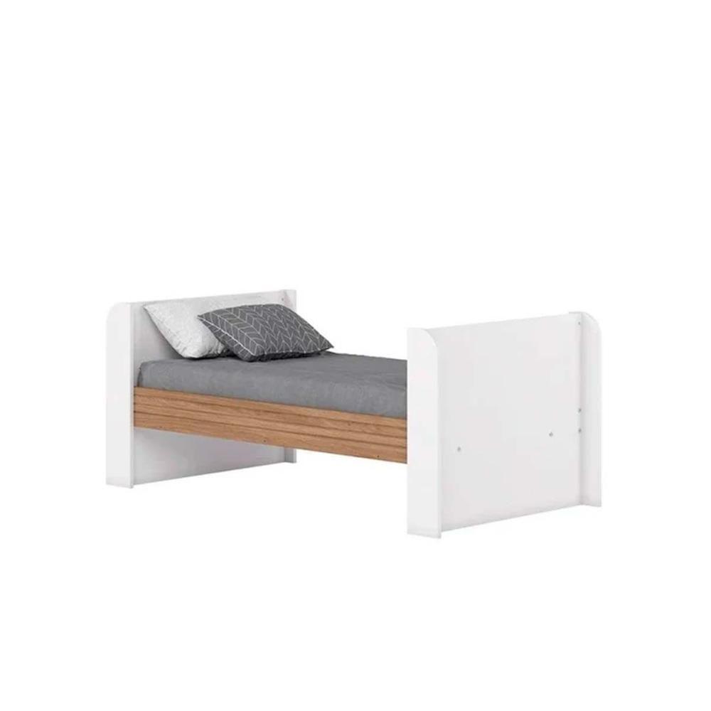 Quarto De Bebê Completo Aconchego 2 Peças (1 Berço + 1 Cômoda) Qi83 Branco-jequitiba - Henn - 7
