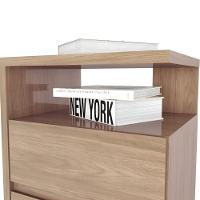 Mesa De Apoio E Cabeceira 2 Gavetas Chanfradas - Campeche - Jequitibá Brilho - 7