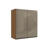 Armário Aéreo Cozinha Modulado Maxxi G765 Com 2 Portas Com Vidro Reflecta 80cm Canela - 1