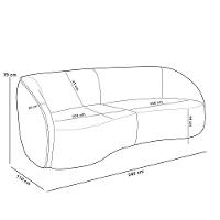 Kit Sofá 4 Lugares Eron 240cm Com Poltrona Giratória Angelina M03 Couríssimo Whisky - Lyam Decor - 7