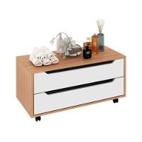 Bancada De Banheiro C- Rodizio Bn3643 S- Cuba C- 2 Gavetas 80cm Amêndoa-branco - Tecno Mobili - 5